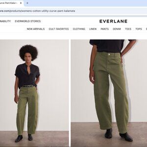 Everlane "The Utility Curve Pant" in Kalamata Olive Size 4